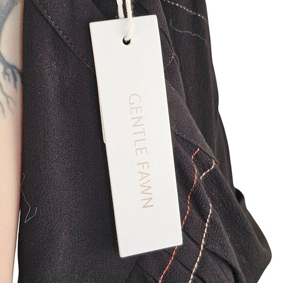 Gentle Fawn NWT Rosemarin Blouse Black Long Sleeve Sz XS - Picture 7 of 11